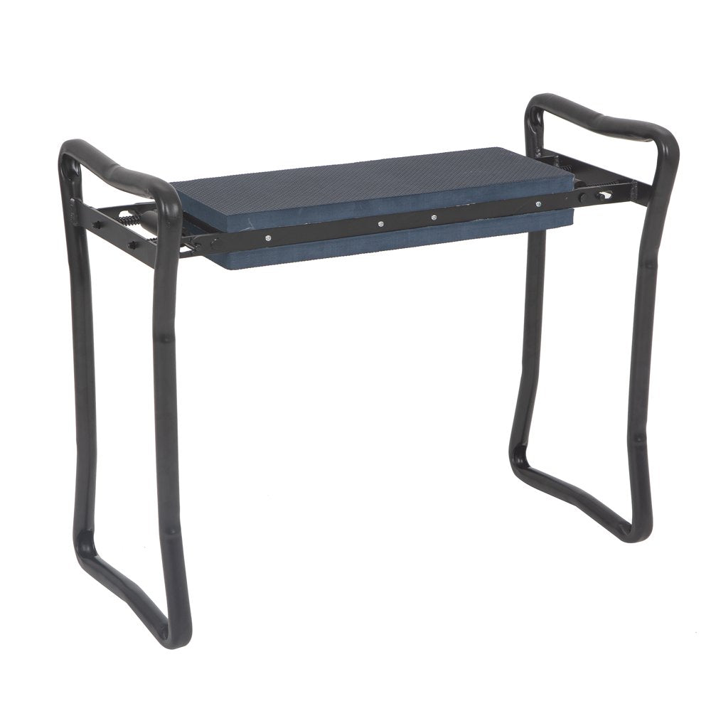 Steel Folding Gardening Kneeler with Blue Pockets