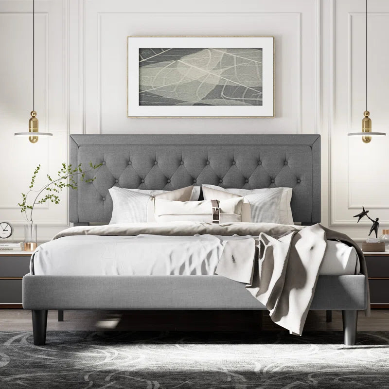 Hegg Tufted Upholstered Platform Bed