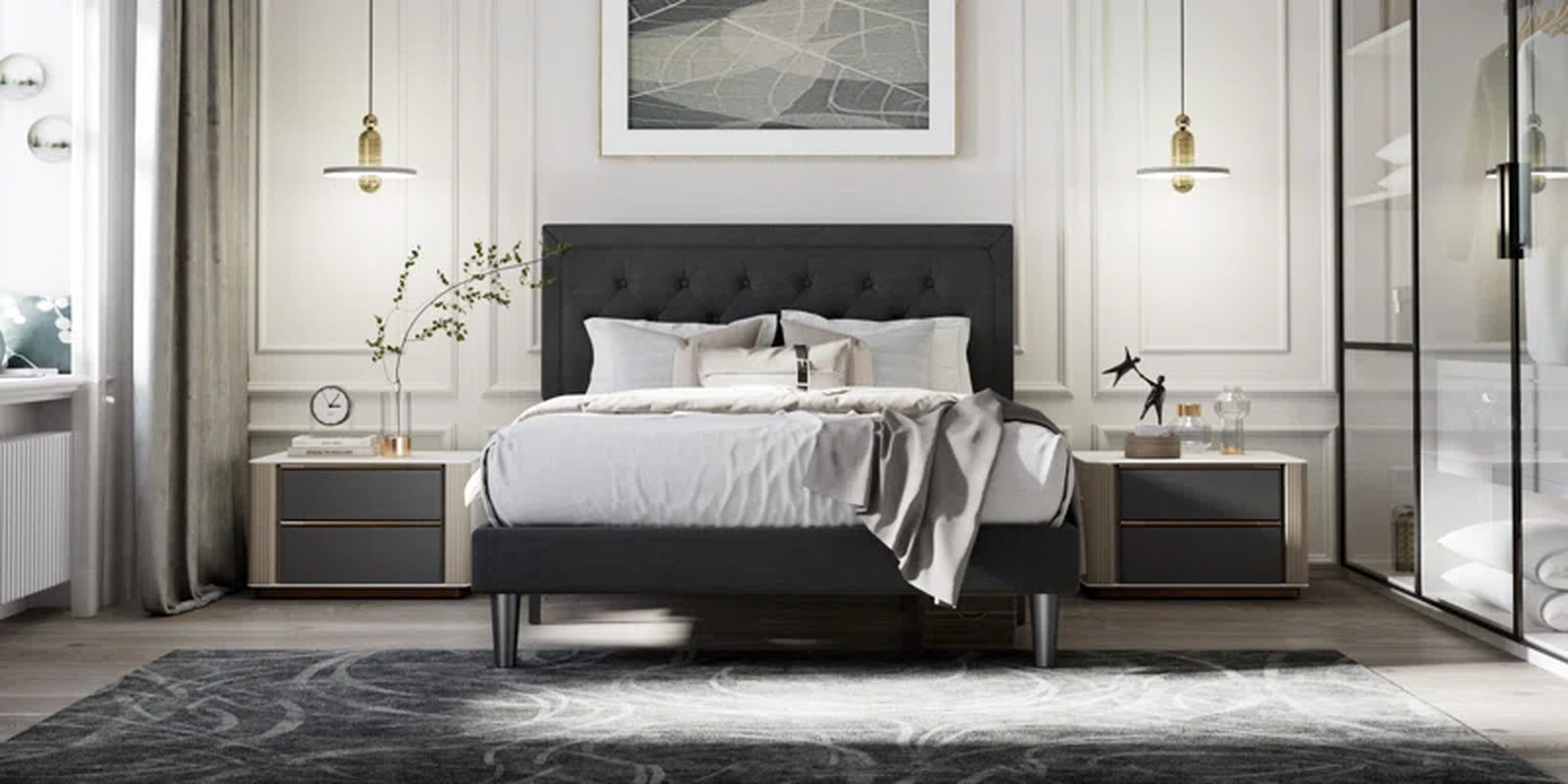 Hegg Tufted Upholstered Platform Bed